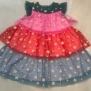 Mini Boden Multicolor Starry Kids Dress